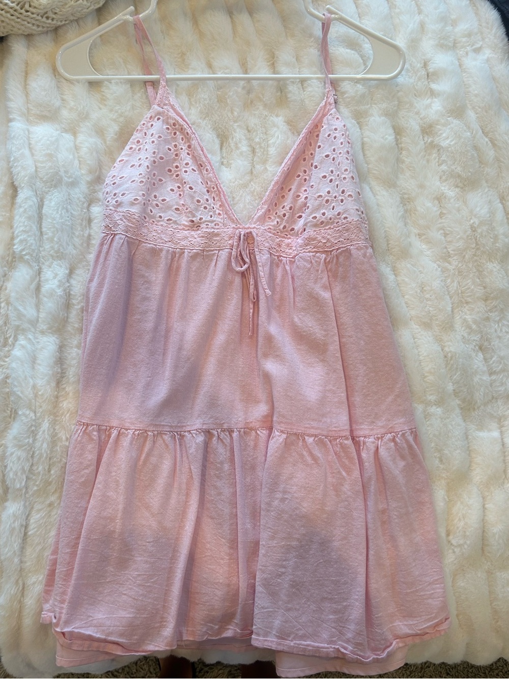 Princess Polly Eyelet Lace Pink Sleep Chemise